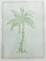Toile Palm No. 16 (Green & Pale Aqua)