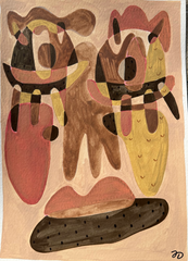 Face in Earth Tones IV