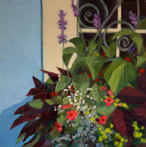 Blue Wall and Iron Work