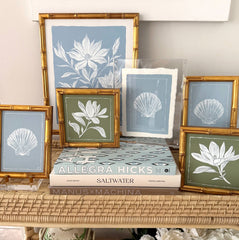 Coastal Floral on Blue