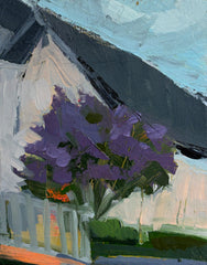 Shed with Blooming Tree