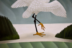 Quiet Nocturne, Egret with Head Turned